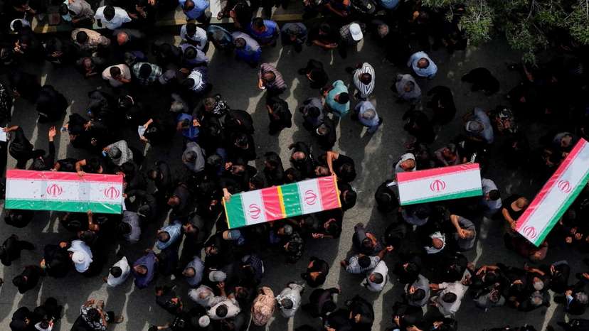 Funeral of the victims following an Israeli strike on a school in Minab