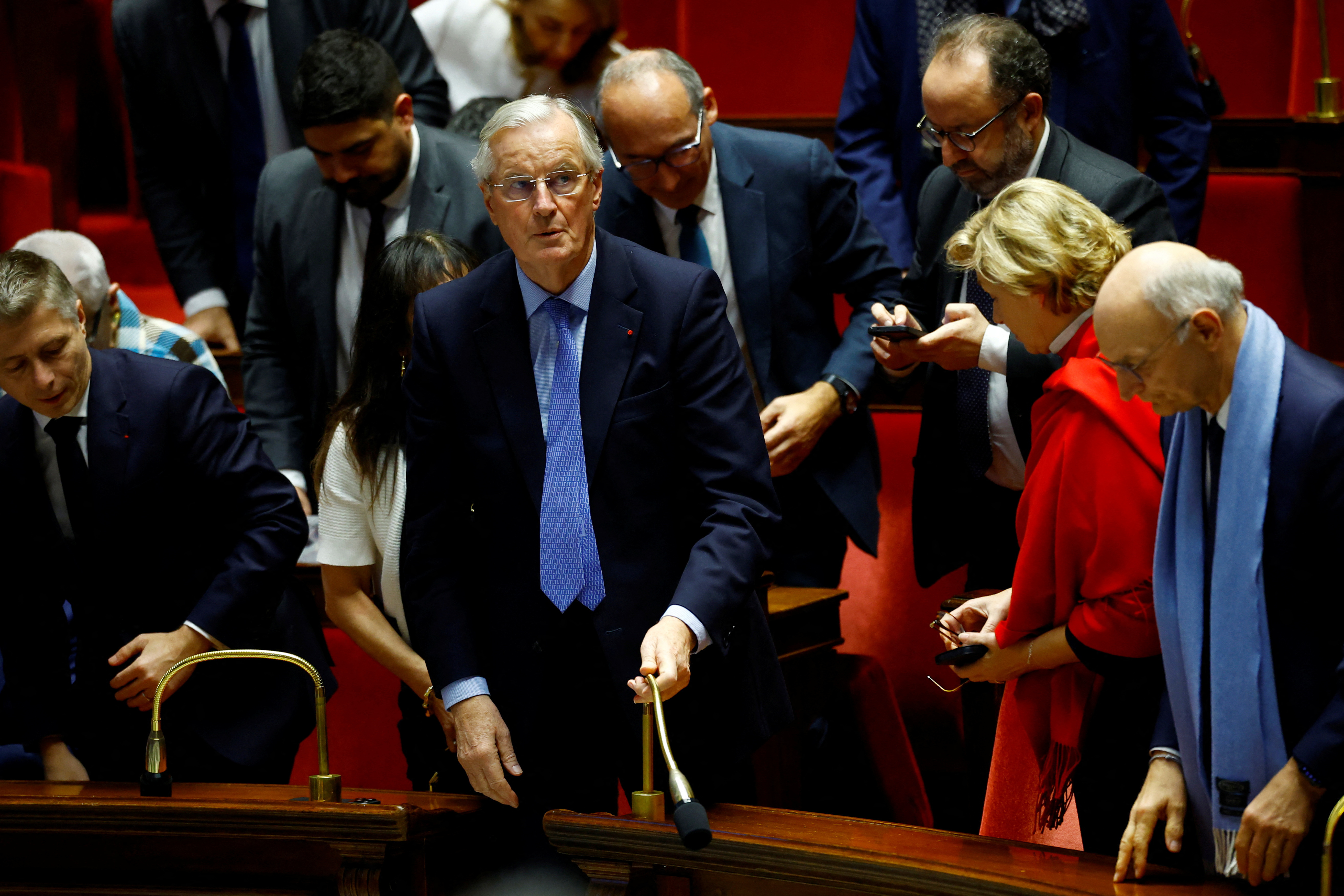 Lawmakers vote on no-confidence motion against the French government