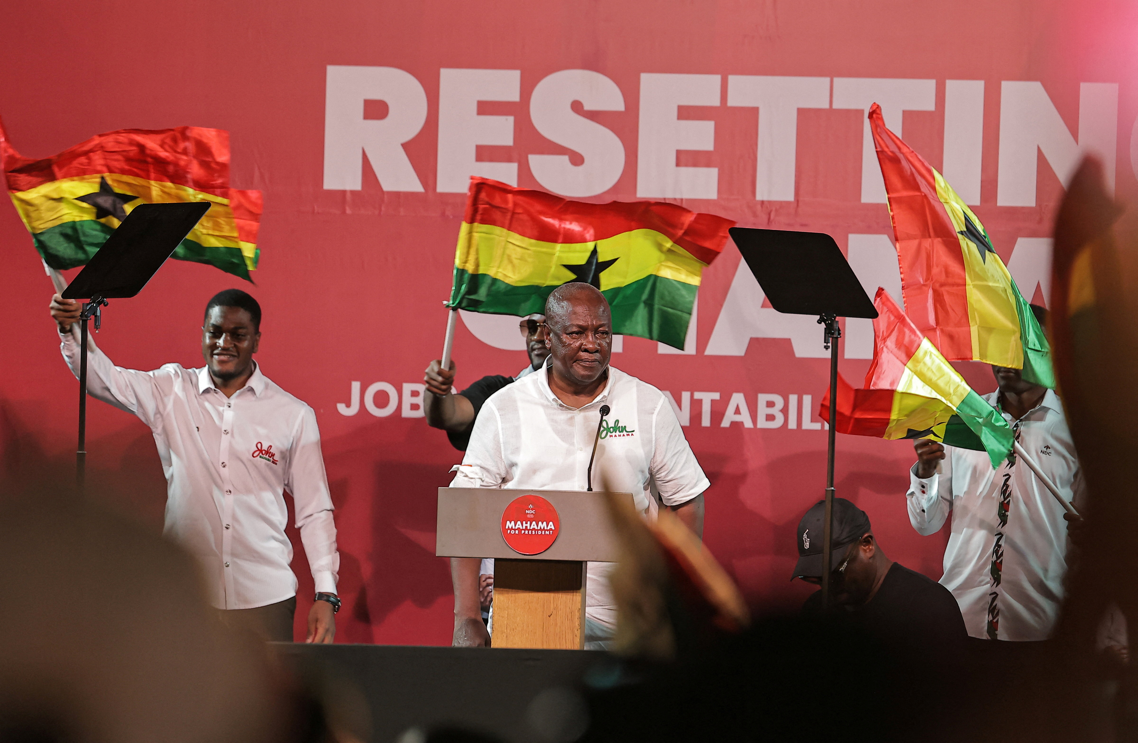 Final campaign rally of Ghana's NDC presidential candidate Mahama, in Accra