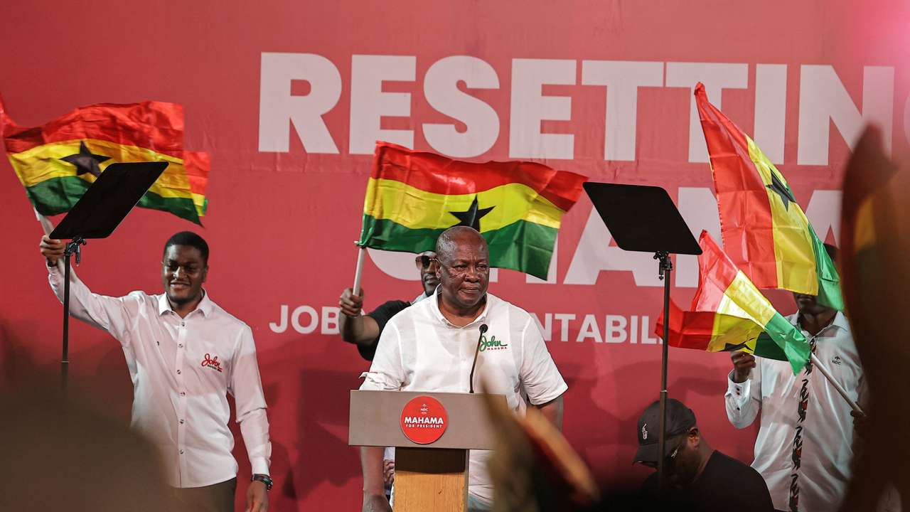 Final campaign rally of Ghana's NDC presidential candidate Mahama, in Accra