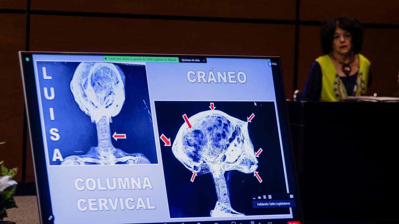 Mexican journalist and UFO enthusiast Jaime Maussan hosts a second briefing on unidentified flying objects, in Mexico City