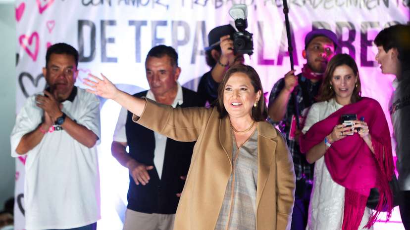 FILE PHOTO: Mexico's opposition presidential candidate Xochitl Galvez visits her hometown to close her campaign activities, in Tepatepec