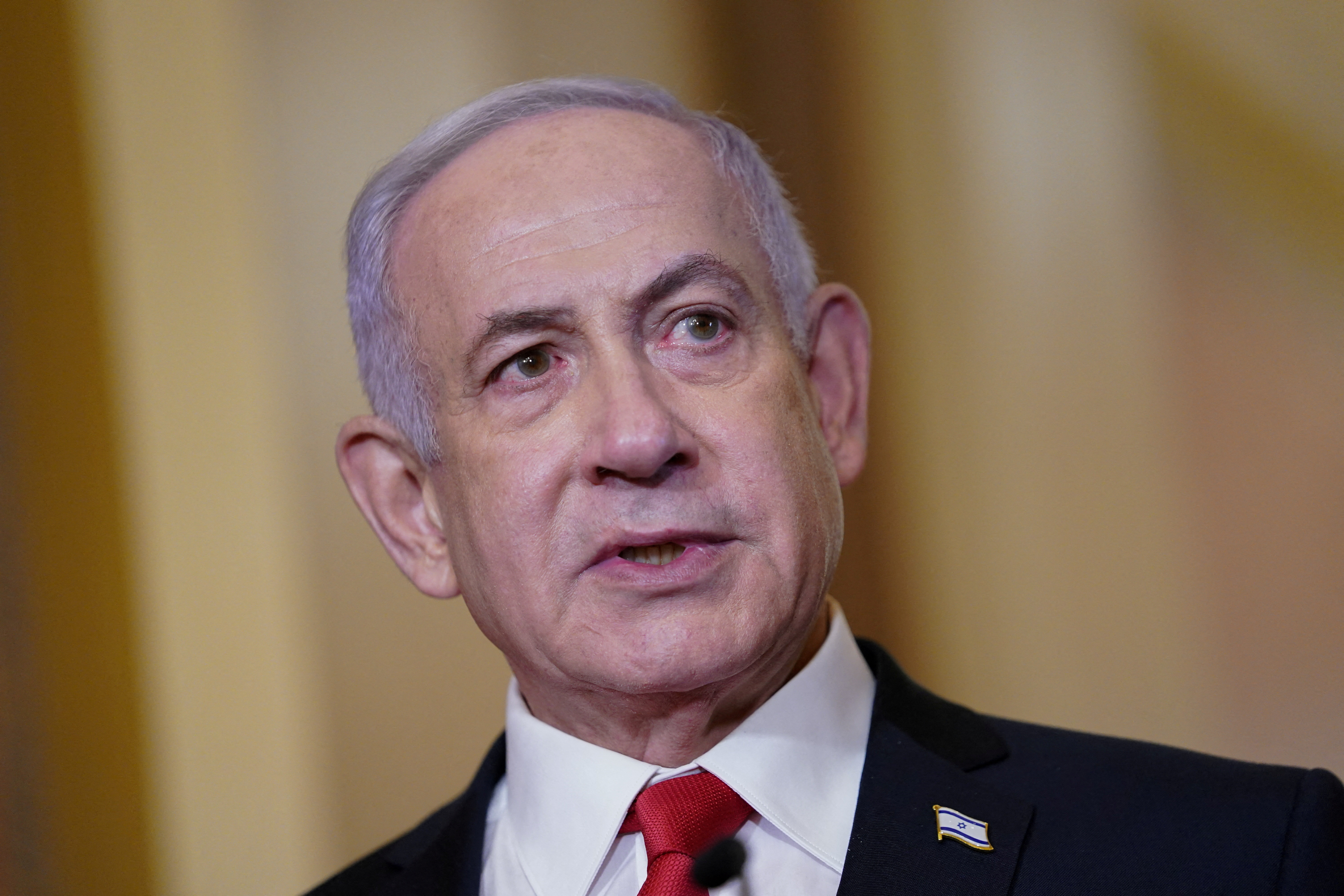 FILE PHOTO: Israeli Prime Minister Netanyahu meets with U.S. House Speaker Johnson at Capitol in Washington