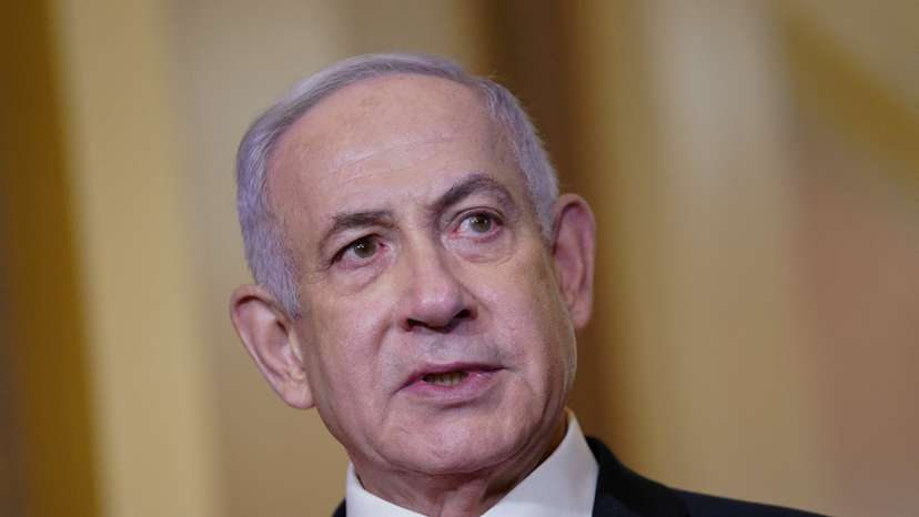 FILE PHOTO: Israeli Prime Minister Netanyahu meets with U.S. House Speaker Johnson at Capitol in Washington