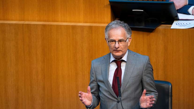 Austrian Finance Minister Markus Marterbauer attends a session of the parliament