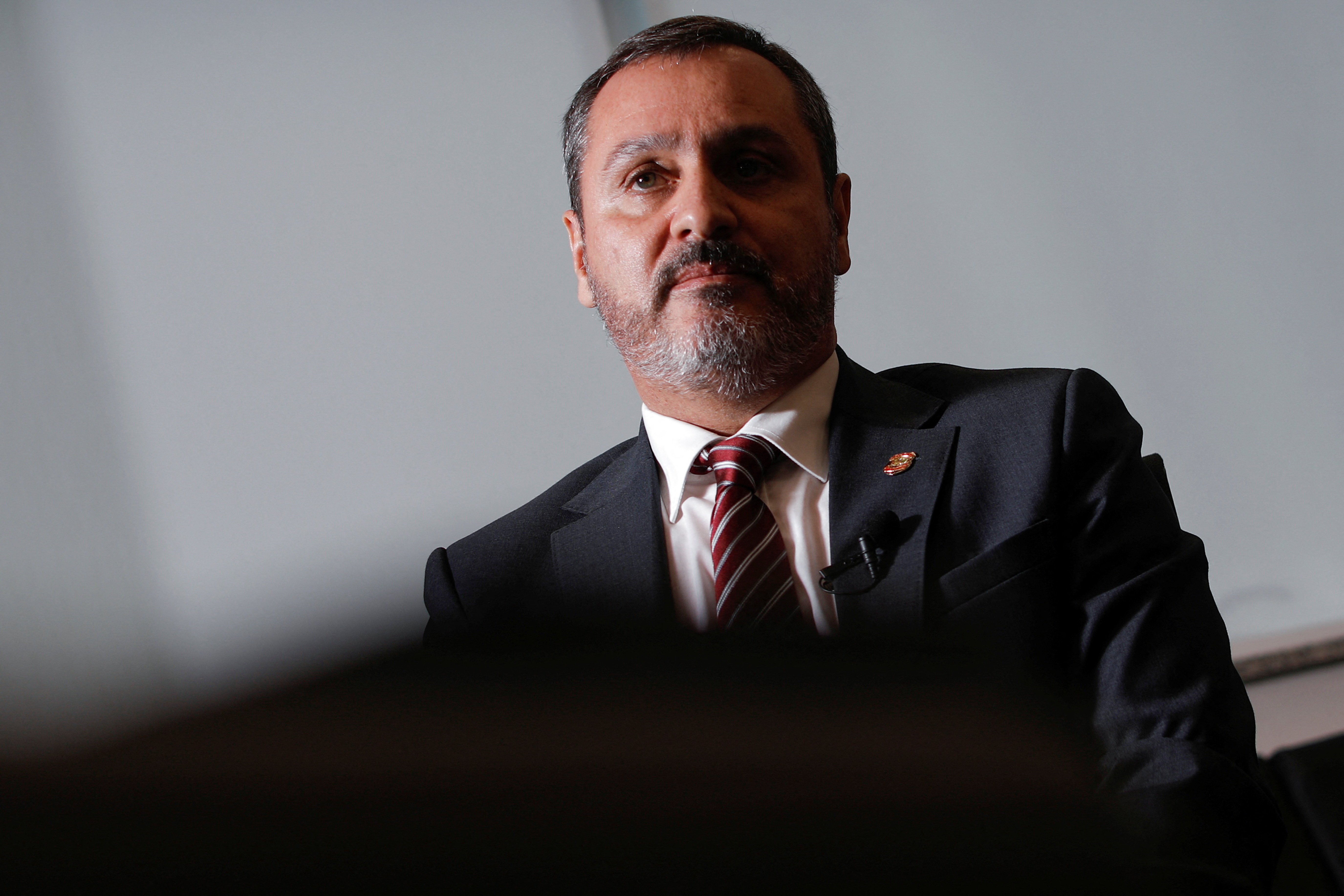 Brazil's General Director of the Federal Police Andrei Rodrigues attends an interview with Reuters in Brasilia