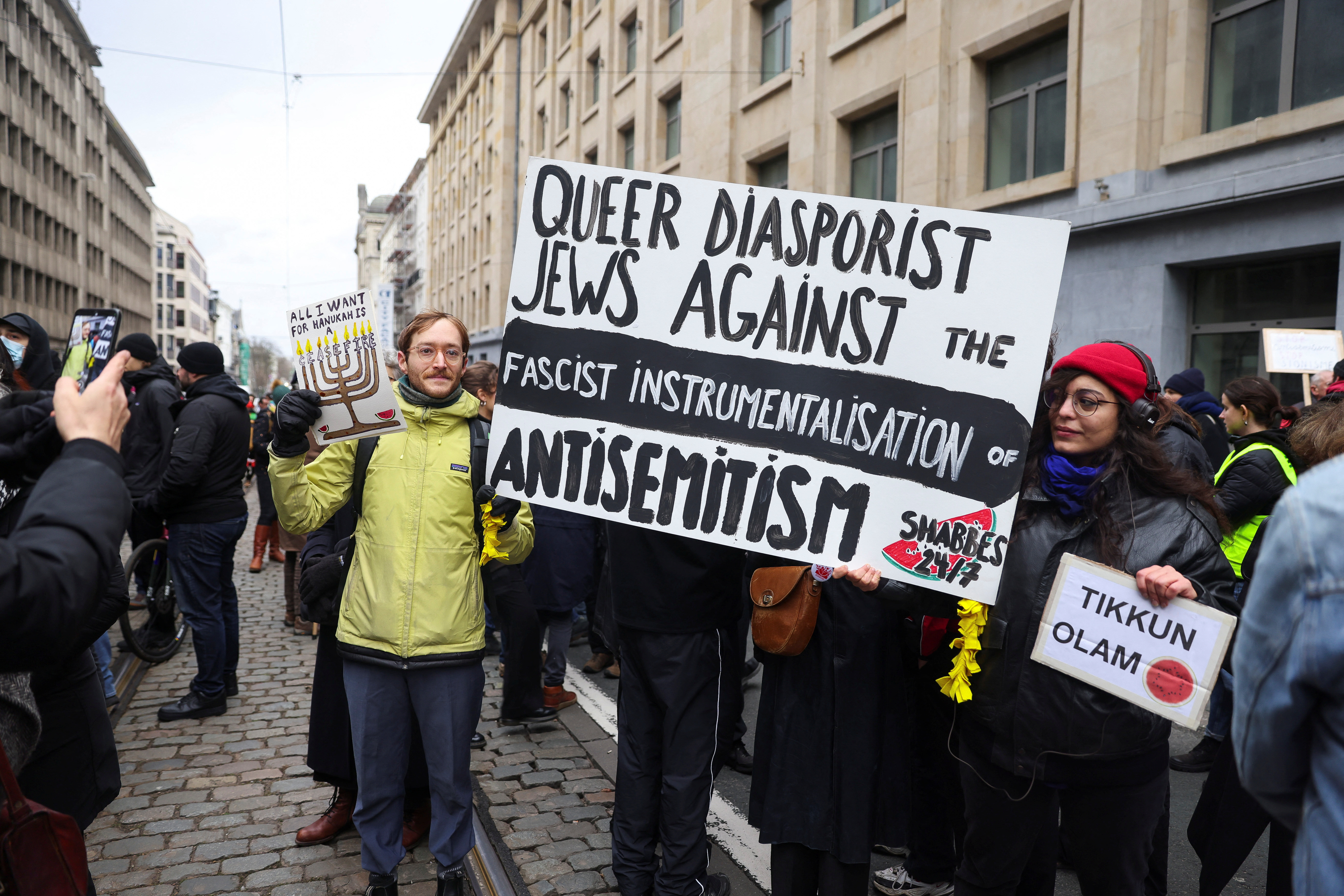 Demonstration against antisemitism in Brussels