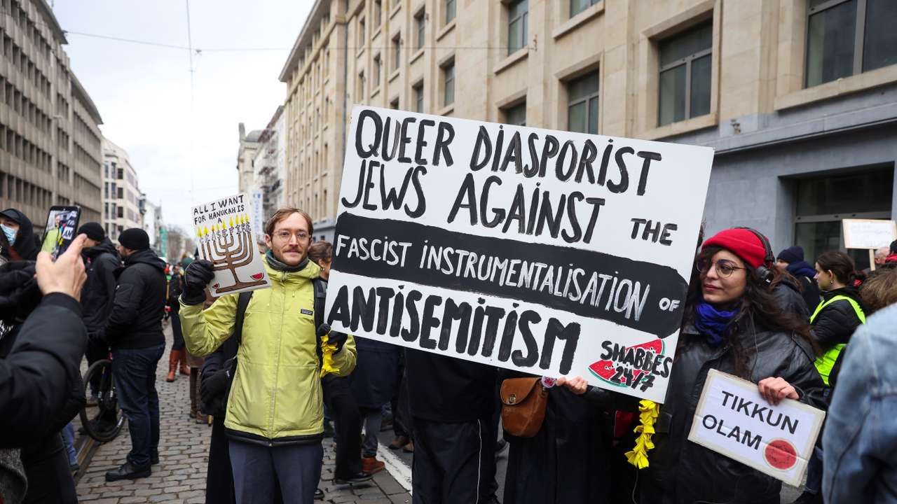 Demonstration against antisemitism in Brussels