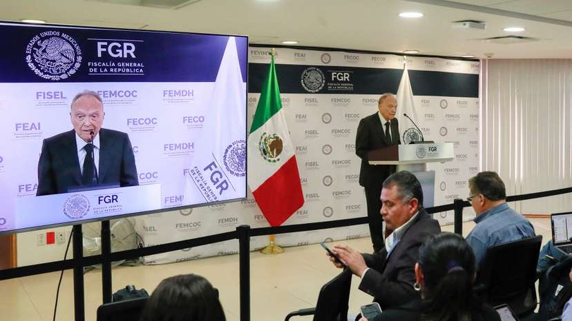 Mexico's Attorney General Manero holds a press conference, in Mexico City