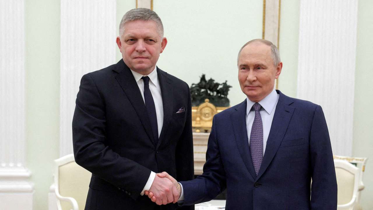 FILE PHOTO: Russian President Putin meets Slovak Prime Minister Fico in Moscow
