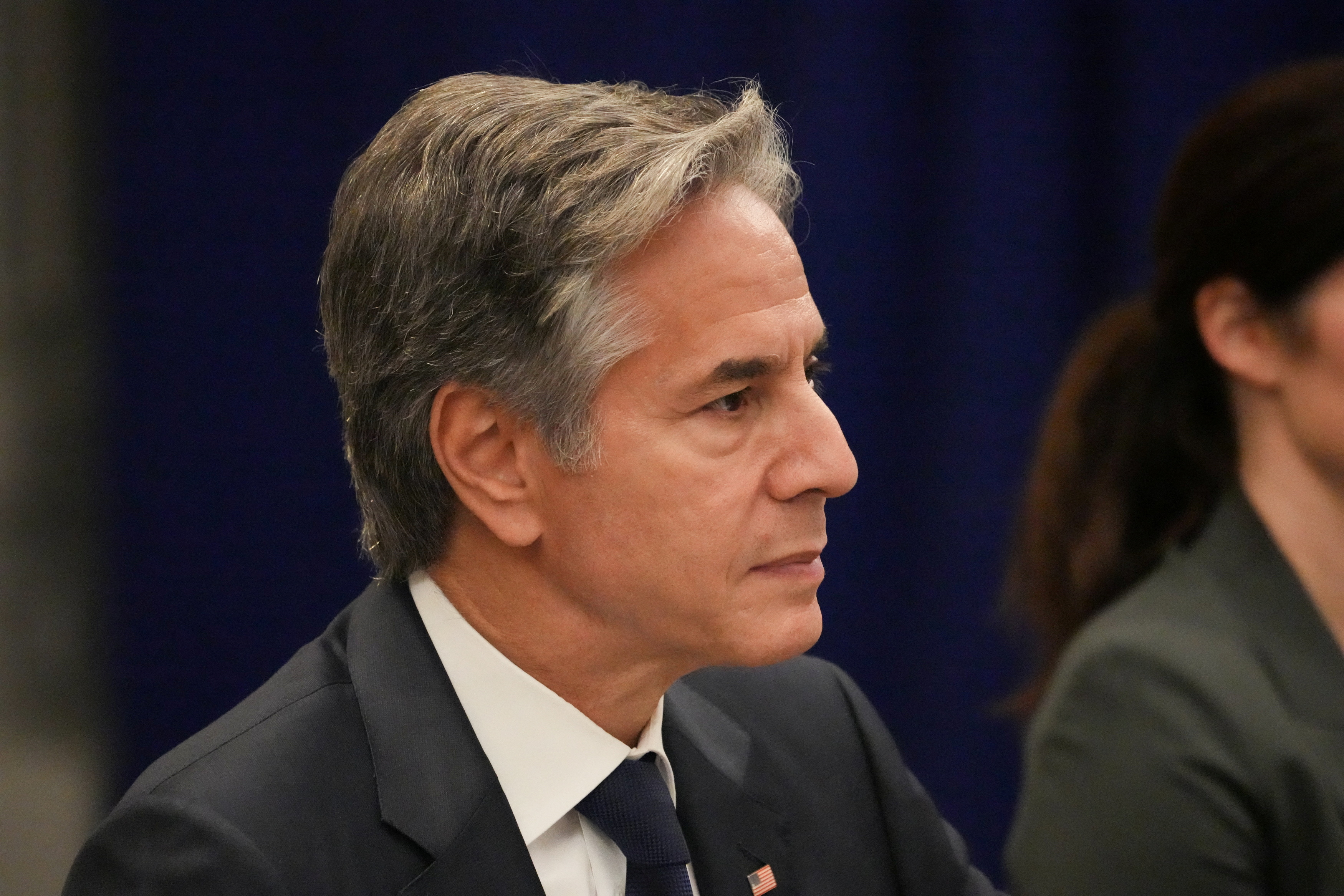 U.S. Secretary of State Antony Blinken attends a meeting on the sidelines of the United Nations General Assembly in New York