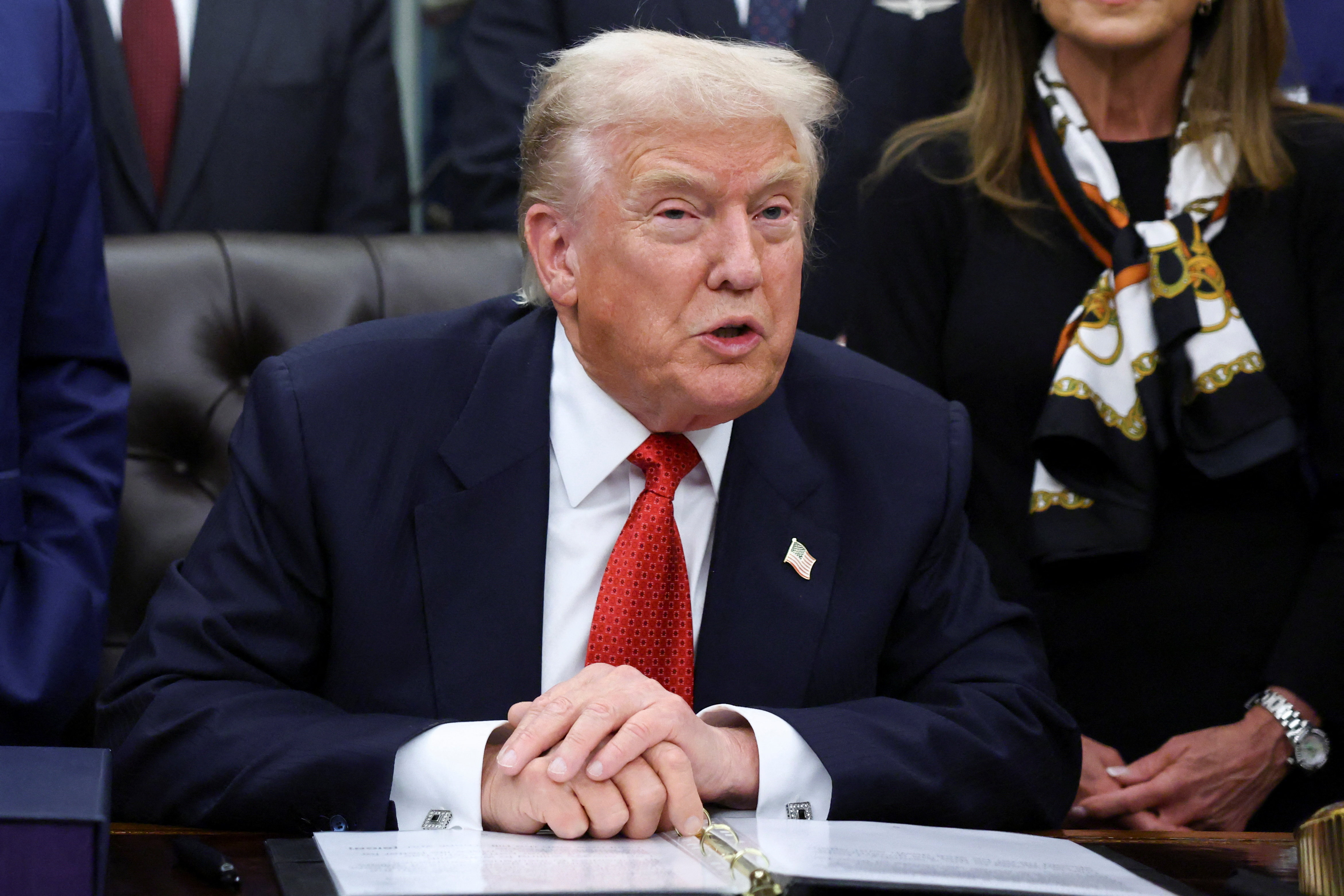 U.S. President Trump at the White House, in Washington, D.C.