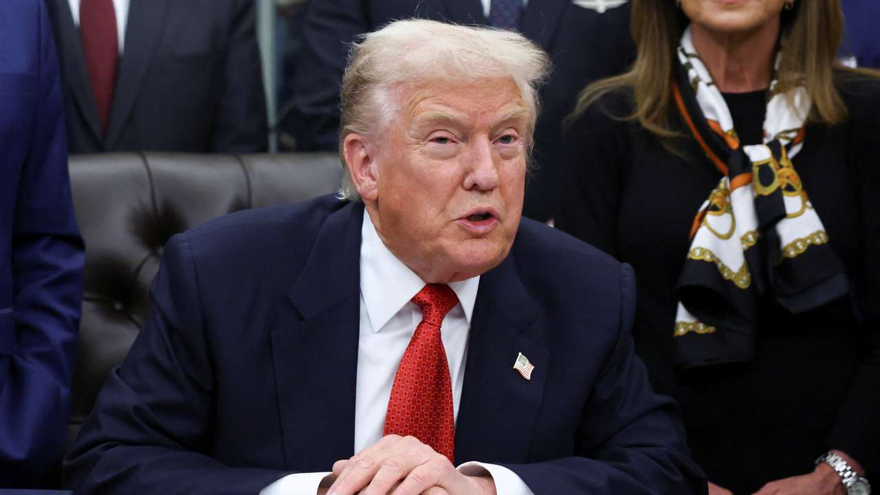 U.S. President Trump at the White House, in Washington, D.C.