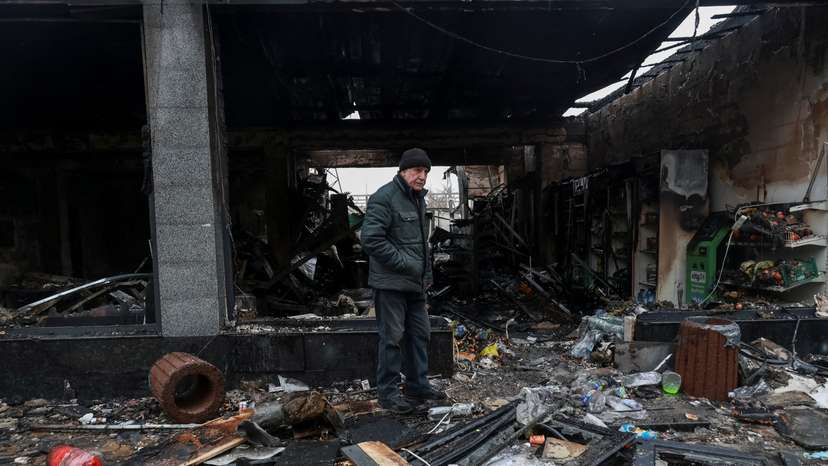 Aftermath of a Russian drone attack in Odesa