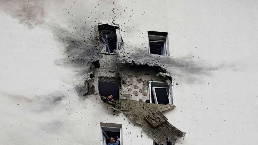 Aftermath of Ukrainian drone attack in Moscow Region