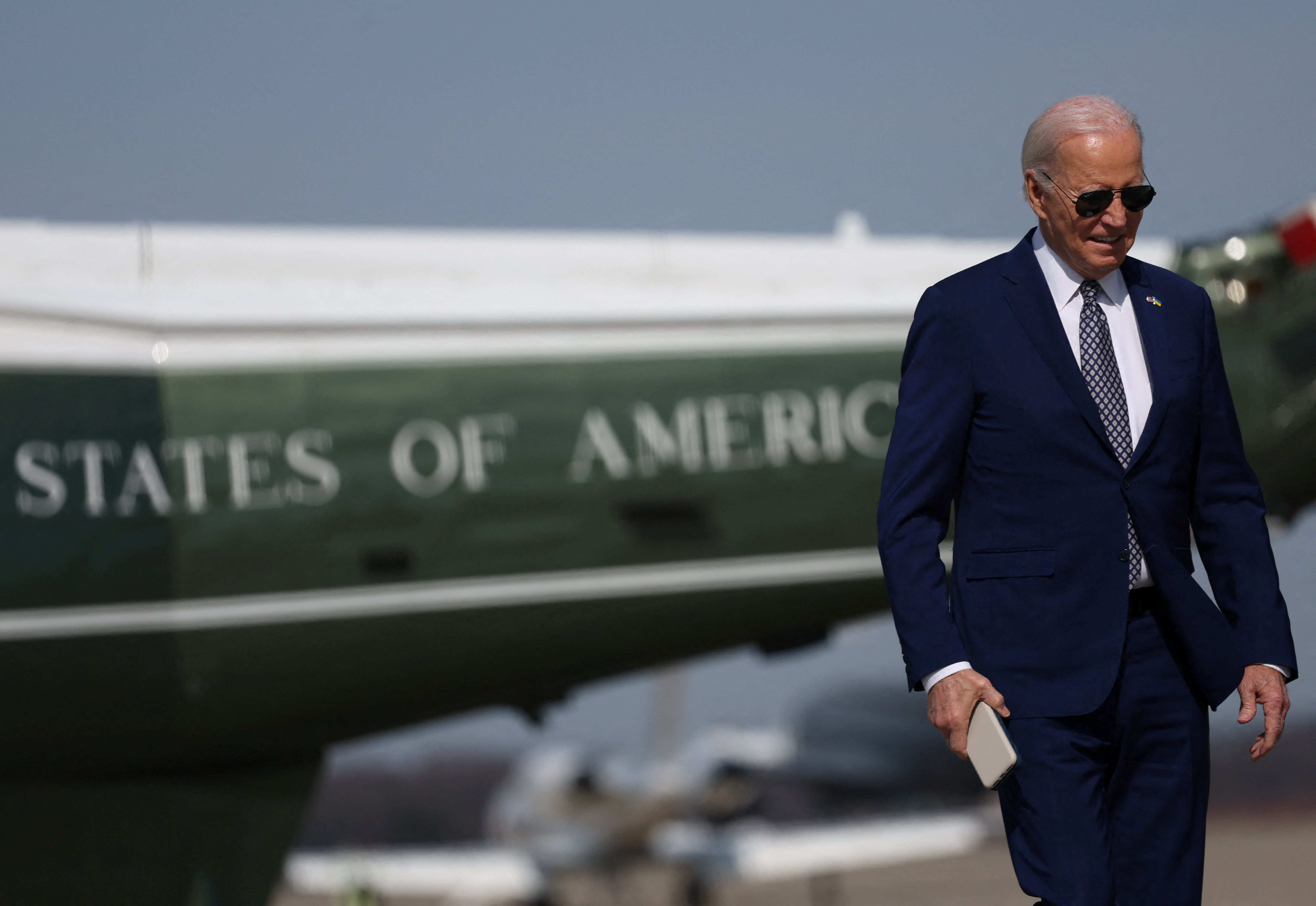 U.S. President Biden travels to New York from Joint Base Andrews