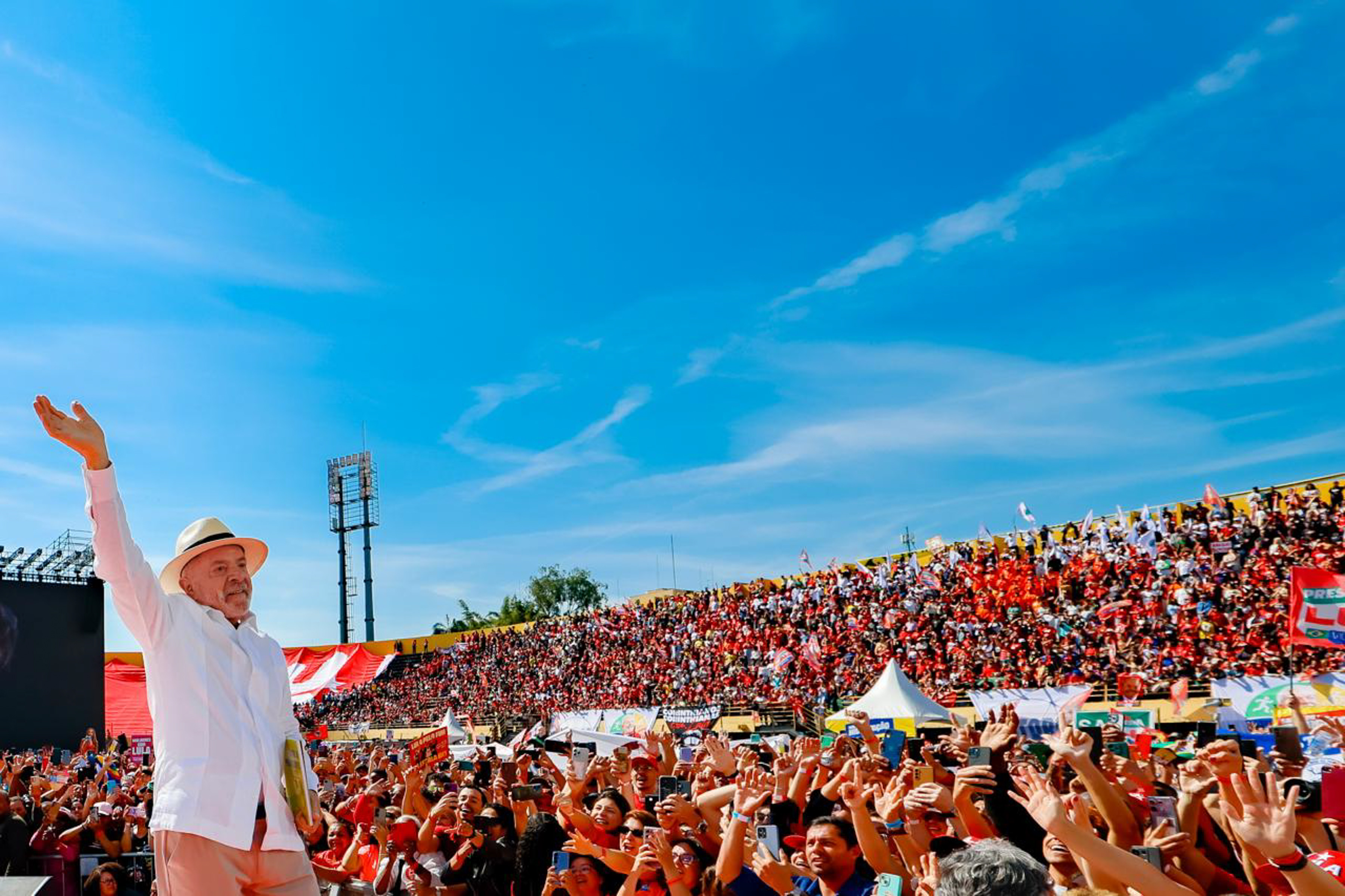 Lula durante lançamento da campanha em São Bernardo do Campo 