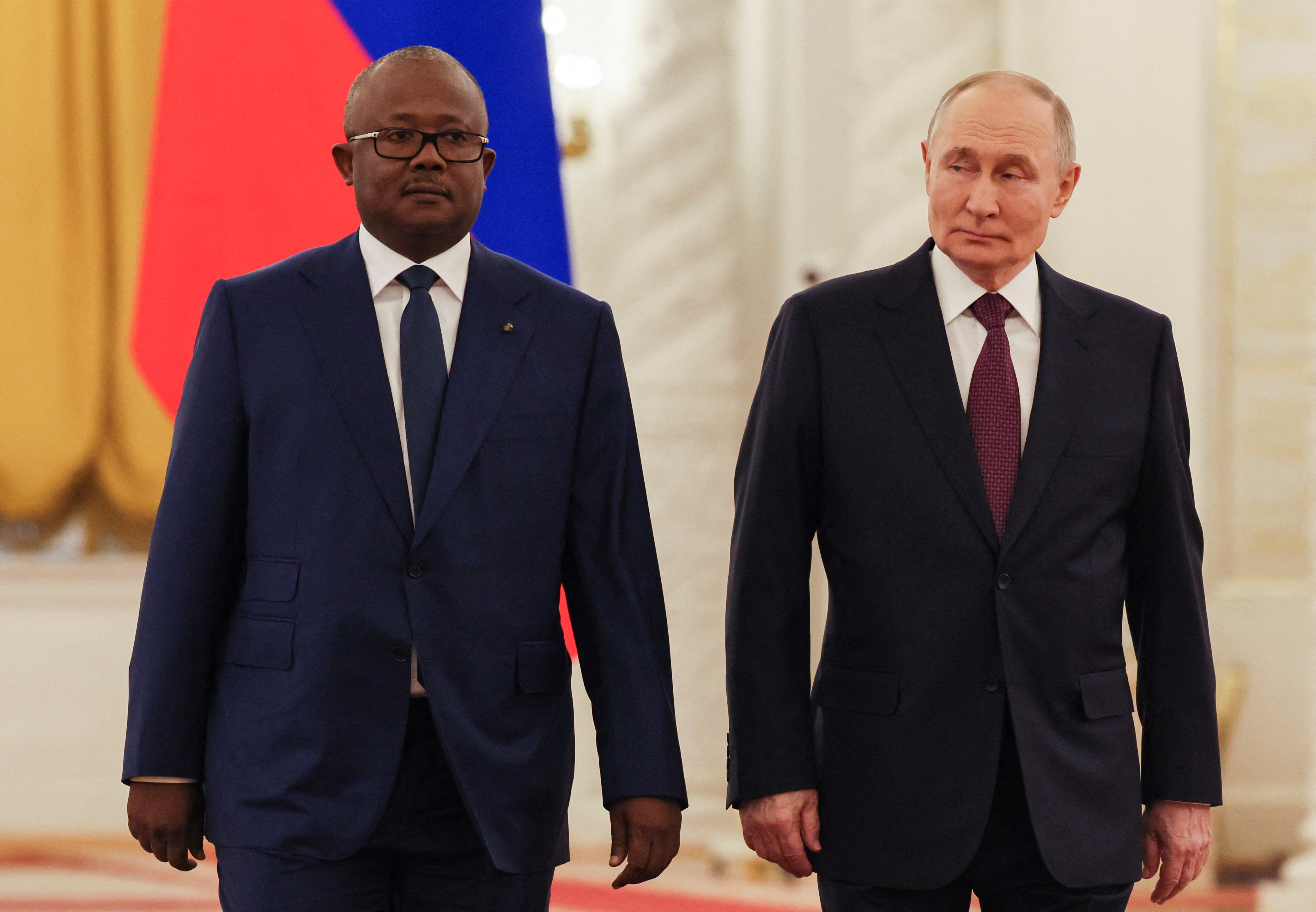Russian president Vladimir Putin meets with Guinea-Bissau's President Umaro Sissoco Embalo in Moscow