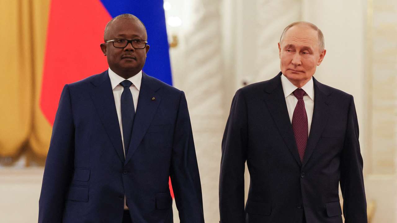 Russian president Vladimir Putin meets with Guinea-Bissau's President Umaro Sissoco Embalo in Moscow