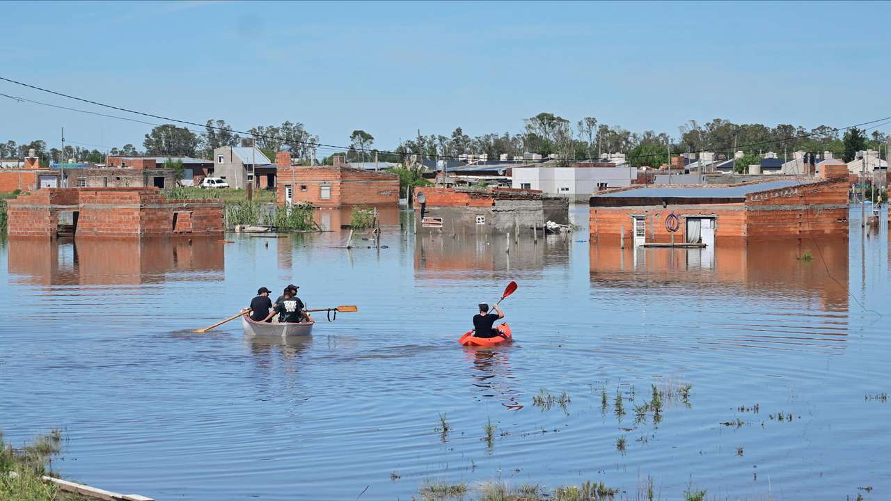 Aftermath of floodings in Bahia Blanca