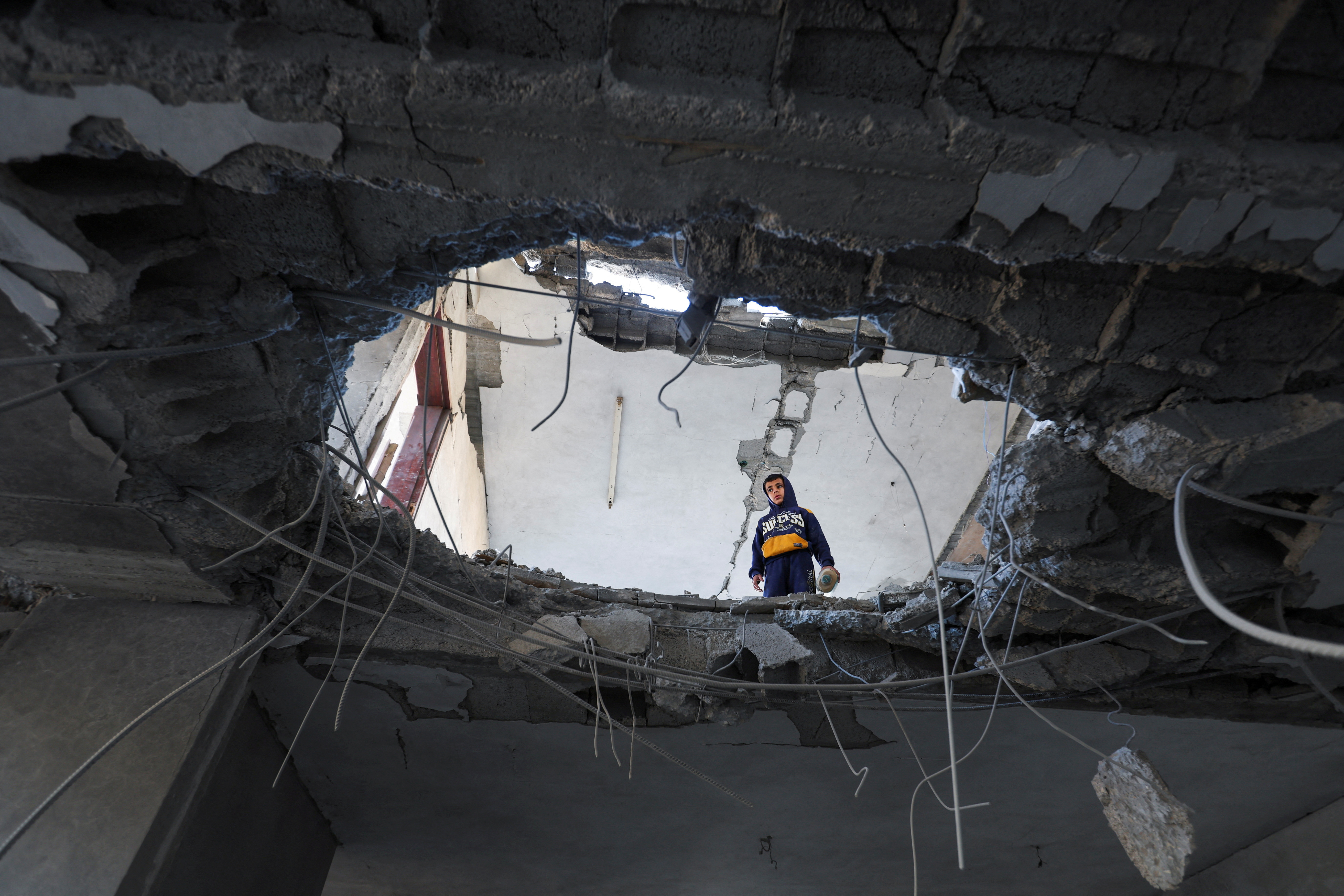 Aftermath of an Israeli strike in Rafah