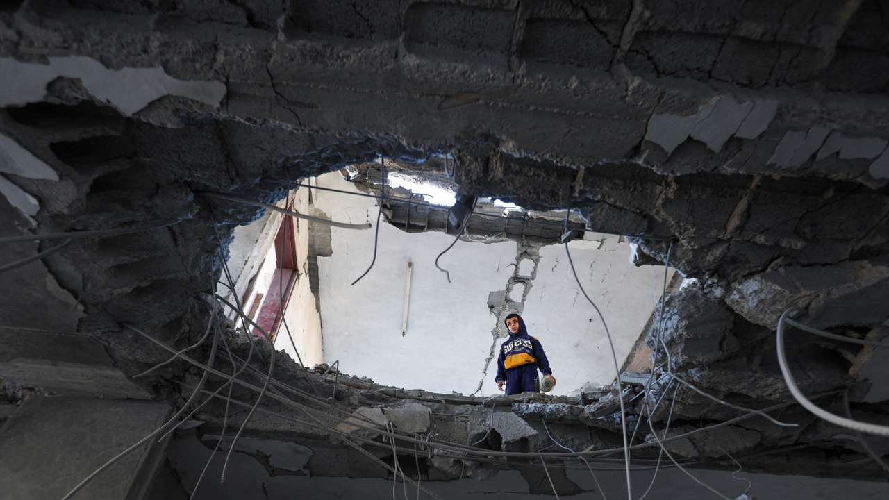 Aftermath of an Israeli strike in Rafah