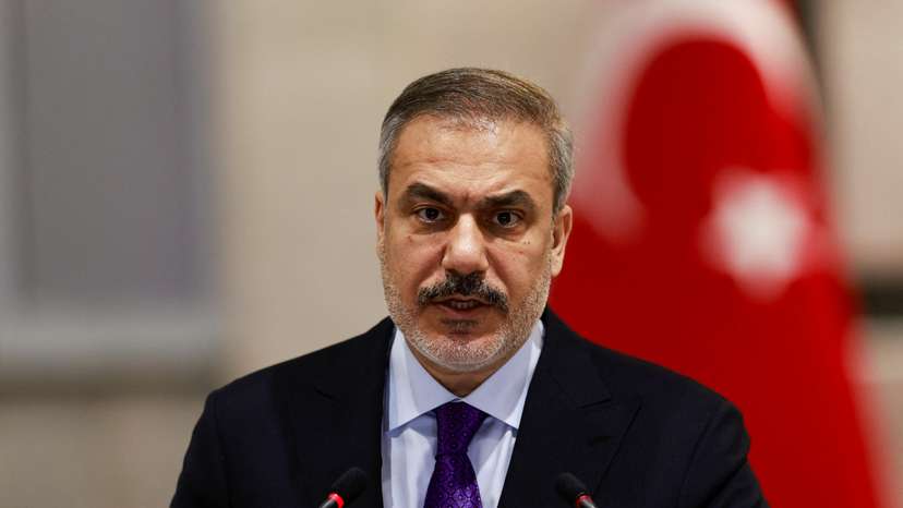 Turkish Foreign Minister Hakan Fidan meets with Iraqi Foreign Minister Fuad Hussein in Baghdad