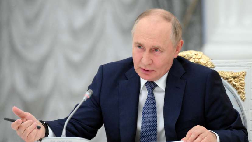 Russian President Putin chairs a meeting in Moscow