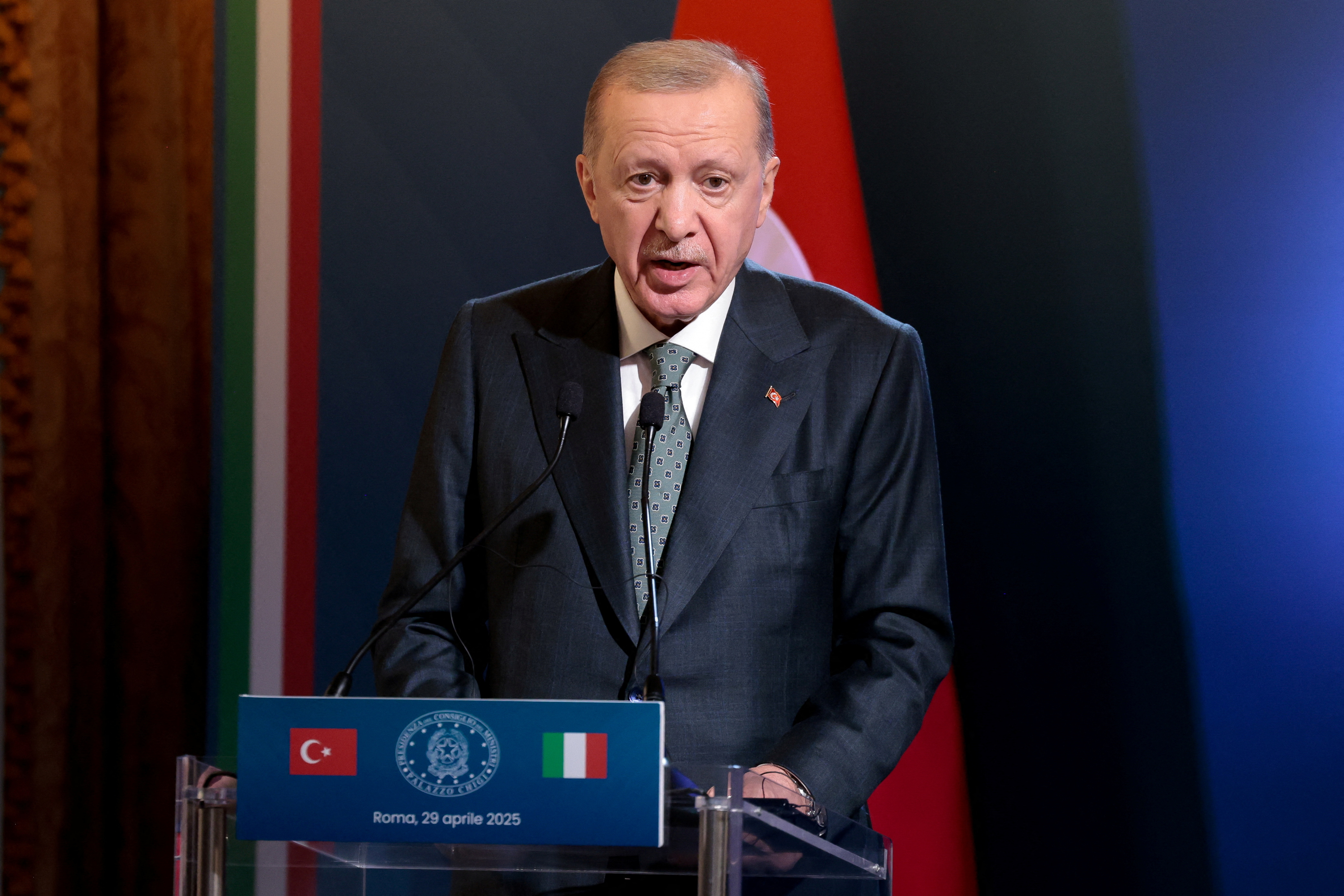 Turkish President Erdogan visits Italy