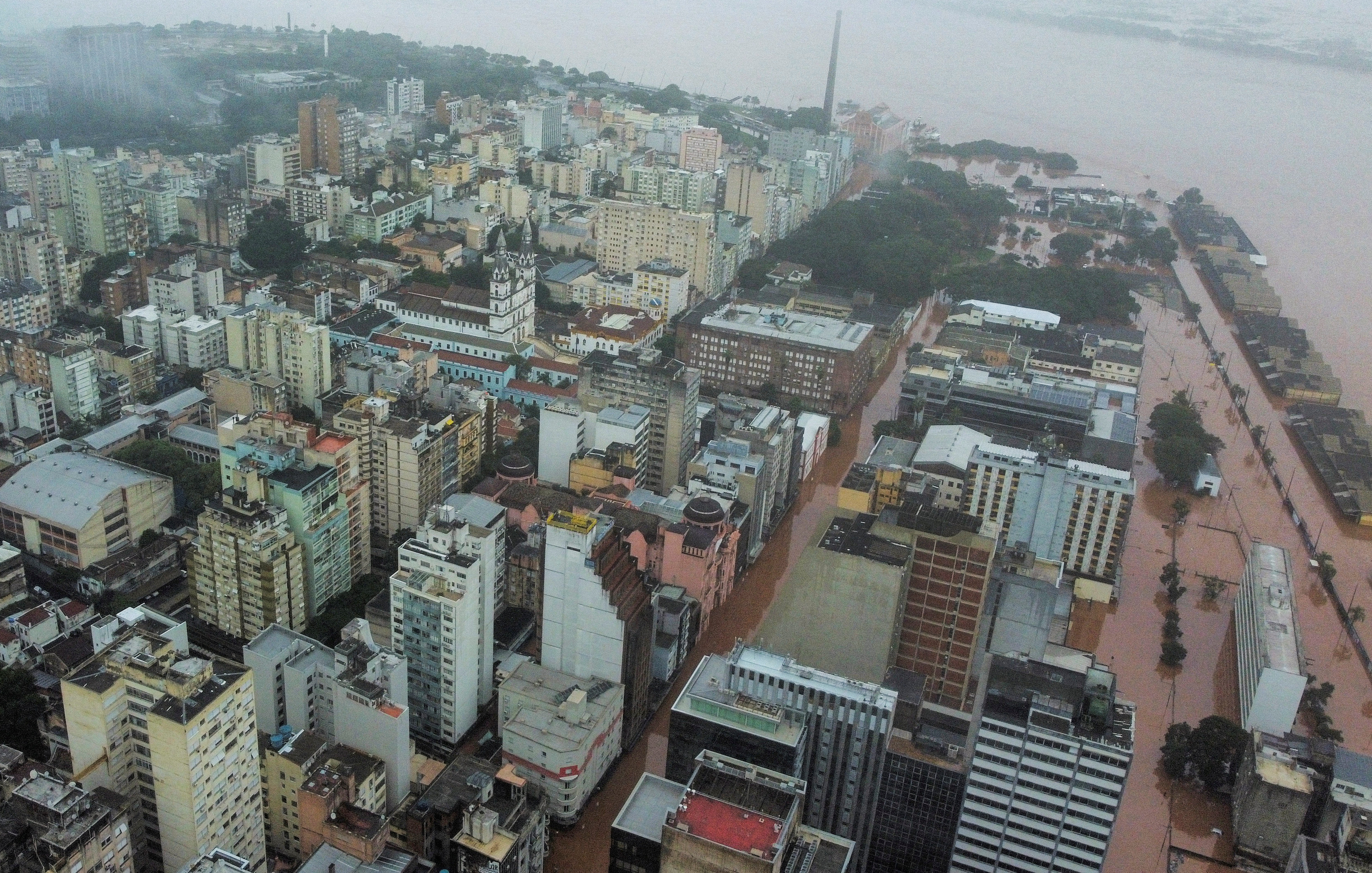 Flooding due to heavy rains in Porto Alegre in Rio Grande do Sul