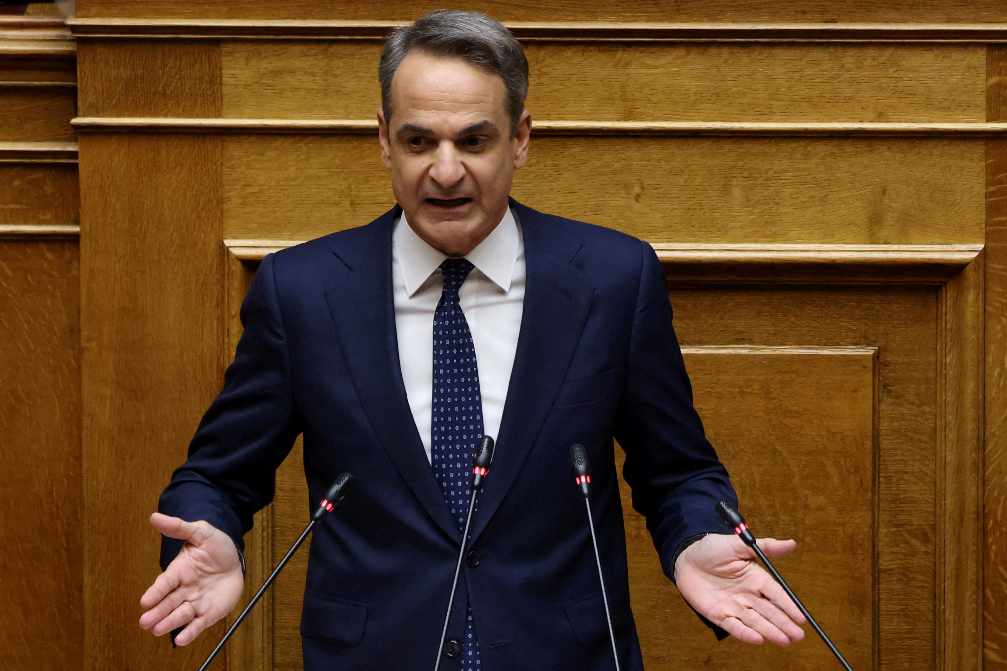 FILE PHOTO: Greeks protest as parliament votes on 2026 budget