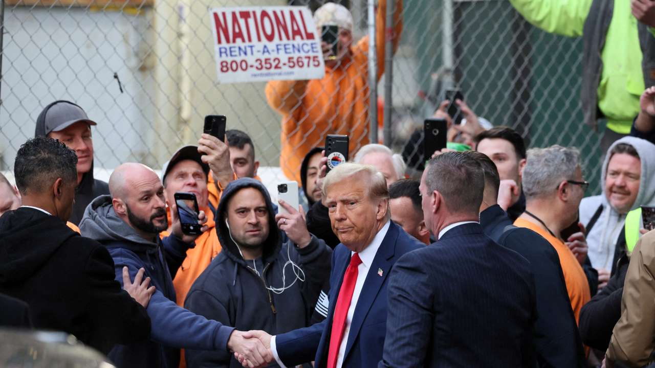 Republican presidential candidate and former U.S. President Donald Trump meets with Union workers in New York