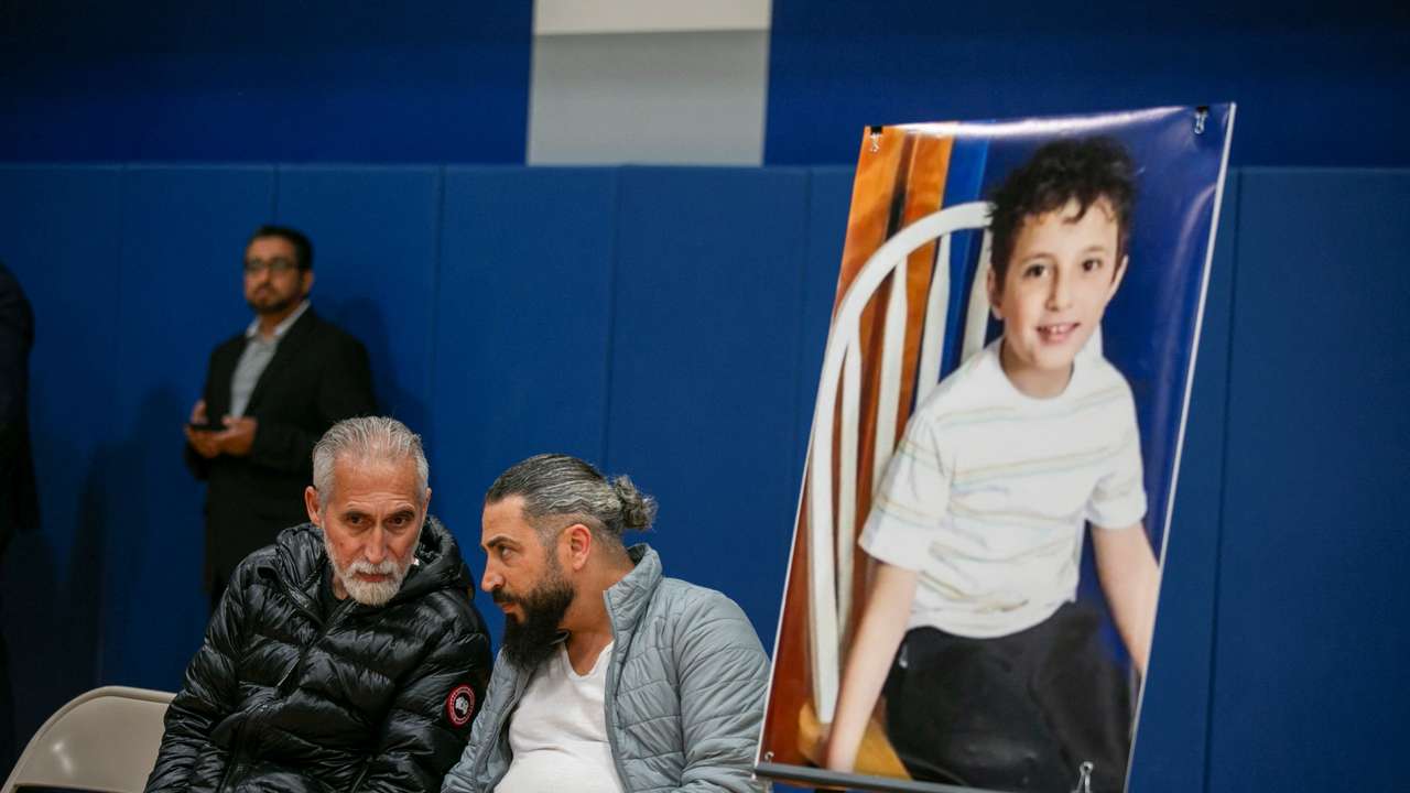 Funeral for six year old Muslim stabbing victim Wadea Al-Fayoume in Illinois