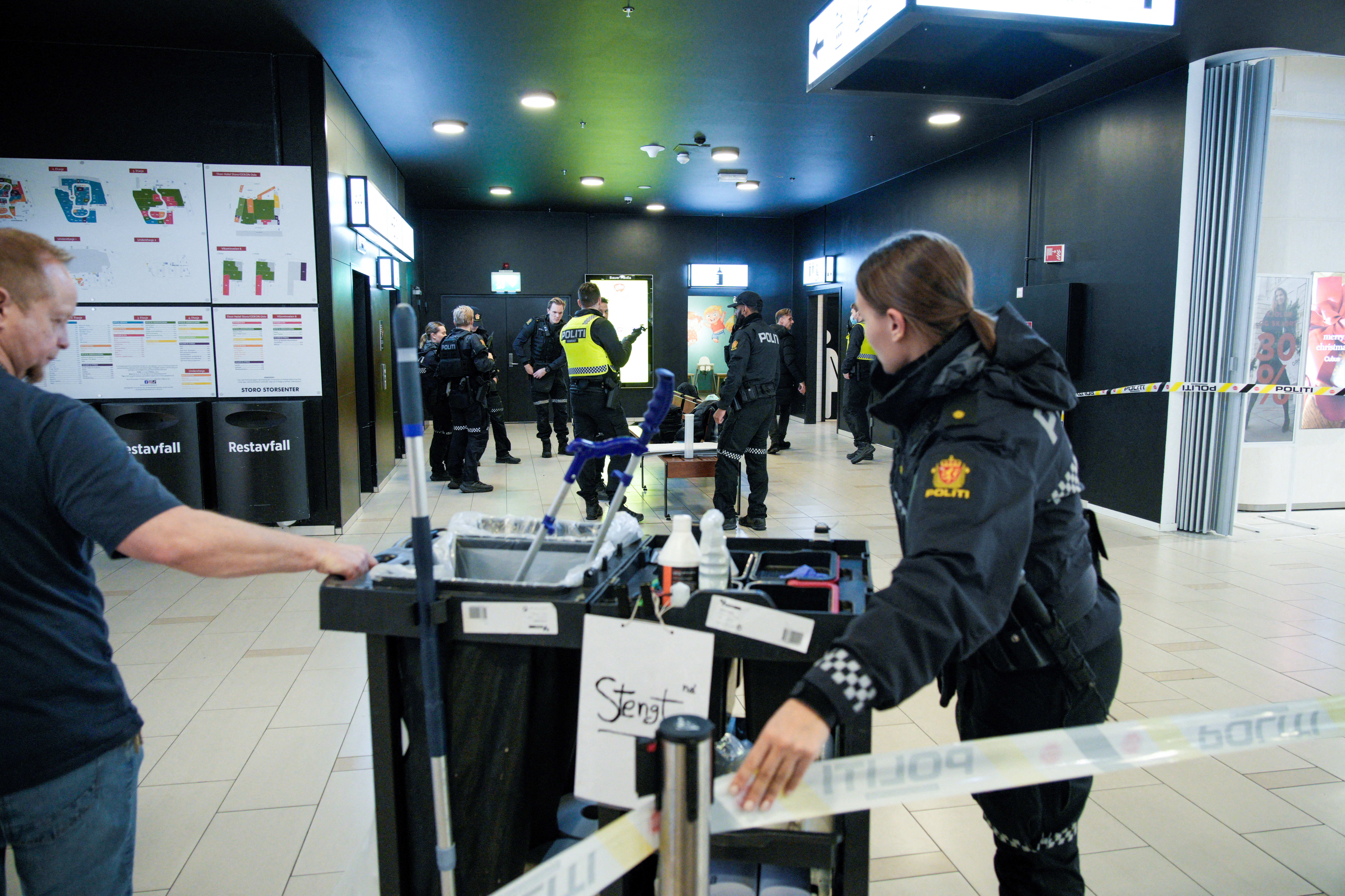 Shots inside Storo Storsenter in Oslo