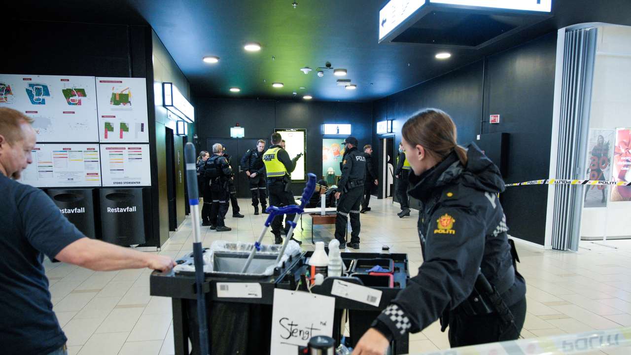 Shots inside Storo Storsenter in Oslo