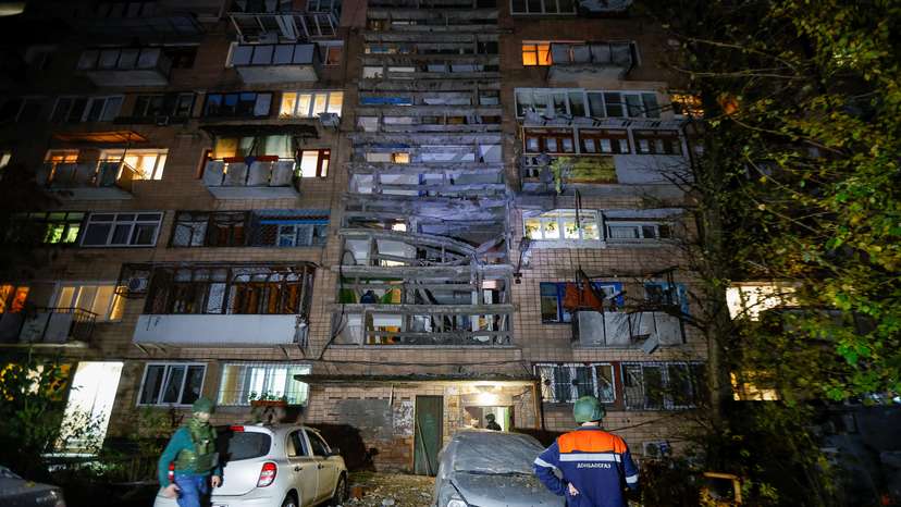 Aftermath of recent shelling in Donetsk