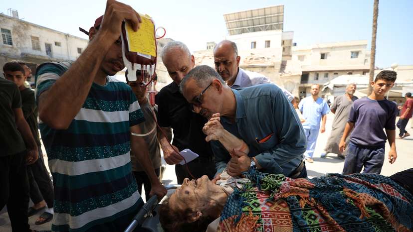 Aftermmath of an Israeli strike on The Church of the Holy Family in Gaza City