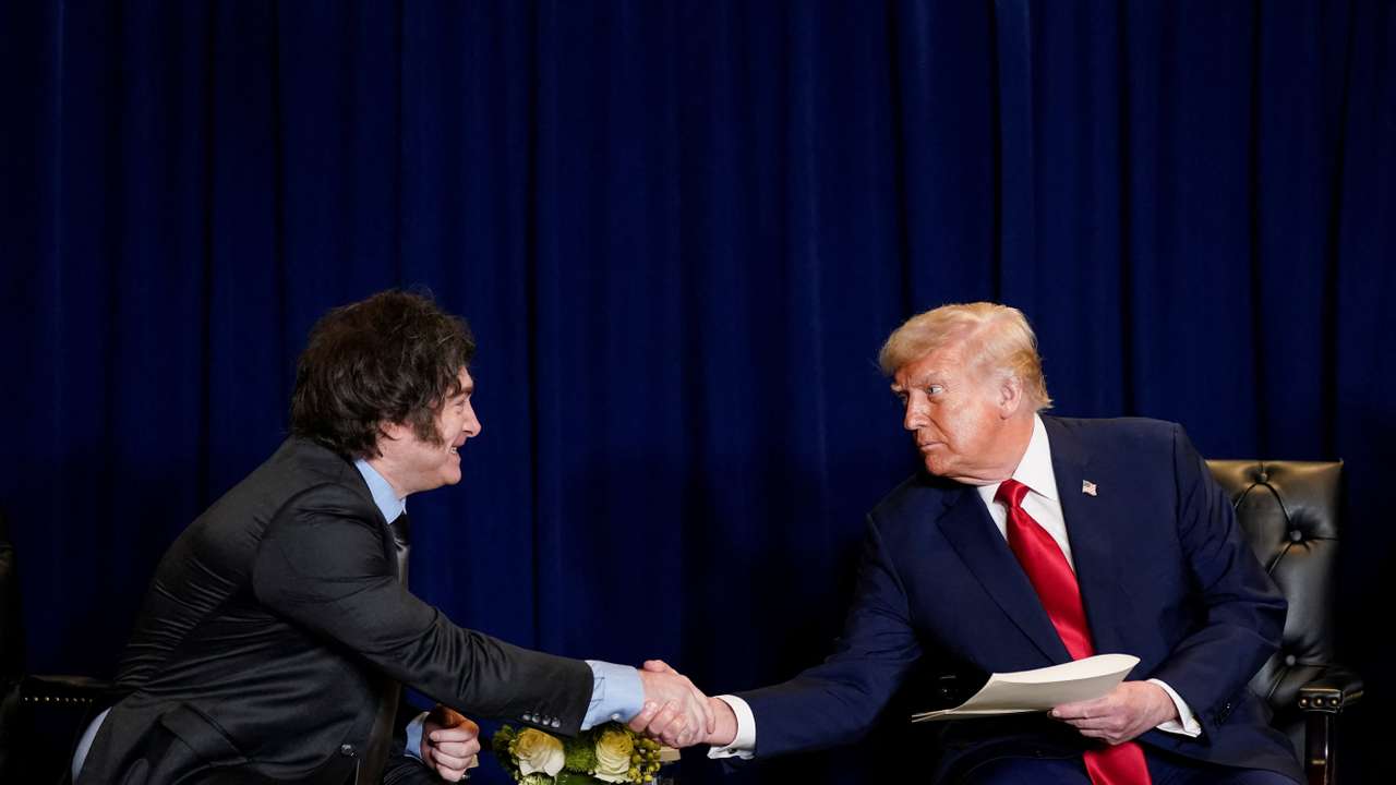 U.S. President Trump meets with Argentina's President Milei during the 80th United Nations General Assembly, in New York City
