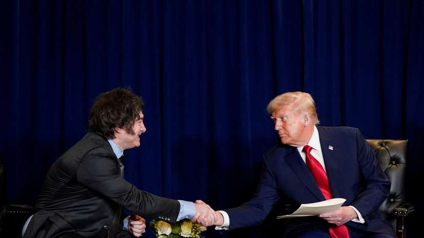 U.S. President Trump meets with Argentina's President Milei during the 80th United Nations General Assembly, in New York City
