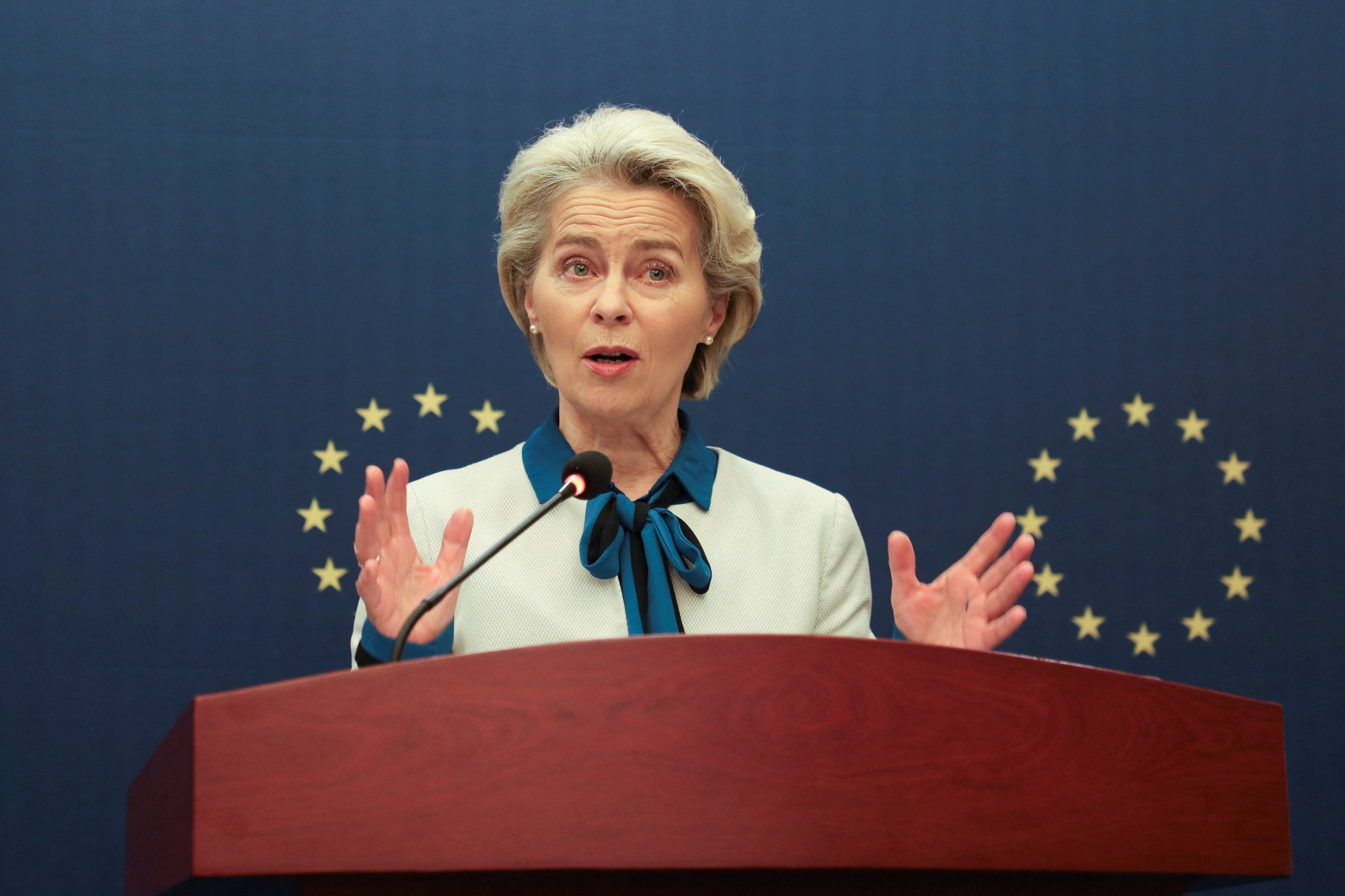 Press conference of EU Commission President von der Leyen and EU Council President Michel, Beijing