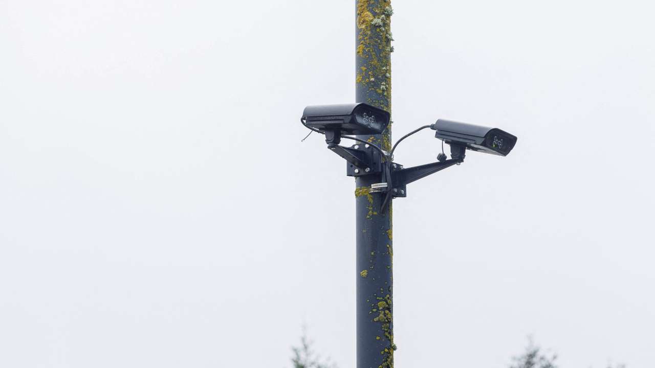 A freshly replaced ballot box replaces one that had been charred by arson in Vancouver, Washington