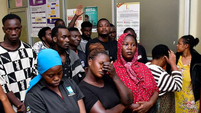 Suspects arrested for public nuisance, inciting violence and obstructing police officers during the recently concluded general elections, in Kampala