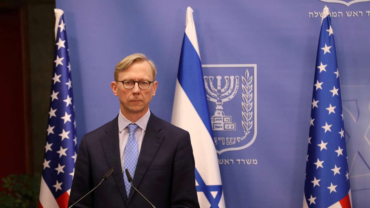 FILE PHOTO: Brian Hook is pictured meeting Israel's Prime Minister Benjamin Netanyahu in 2020