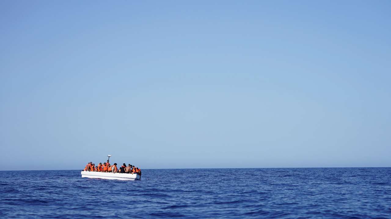 NGO Open Arms rescue boat "Astral" assists migrants in international waters
