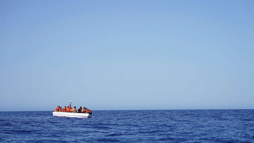 NGO Open Arms rescue boat "Astral" assists migrants in international waters