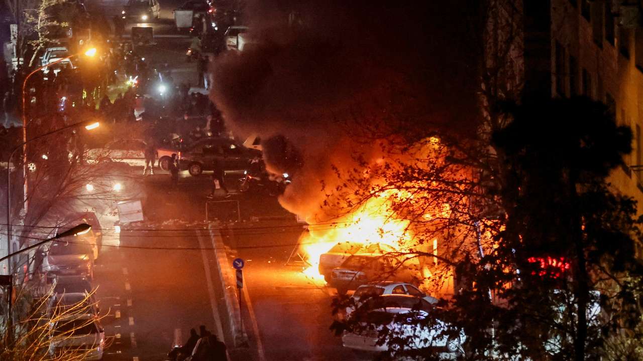 Protest over the collapse of the currency's value, in Tehran