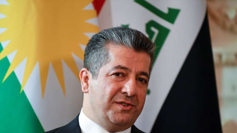 British PM Johnson meets his Kurdish counterpart Barzani at Downing Street in London