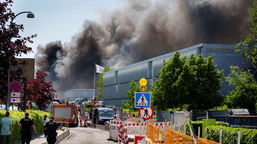 FILE PHOTO: Fire at Novo Nordisk, in Bagsvaerd