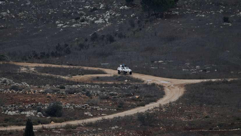 A concrete wall along Lebanon's southern border