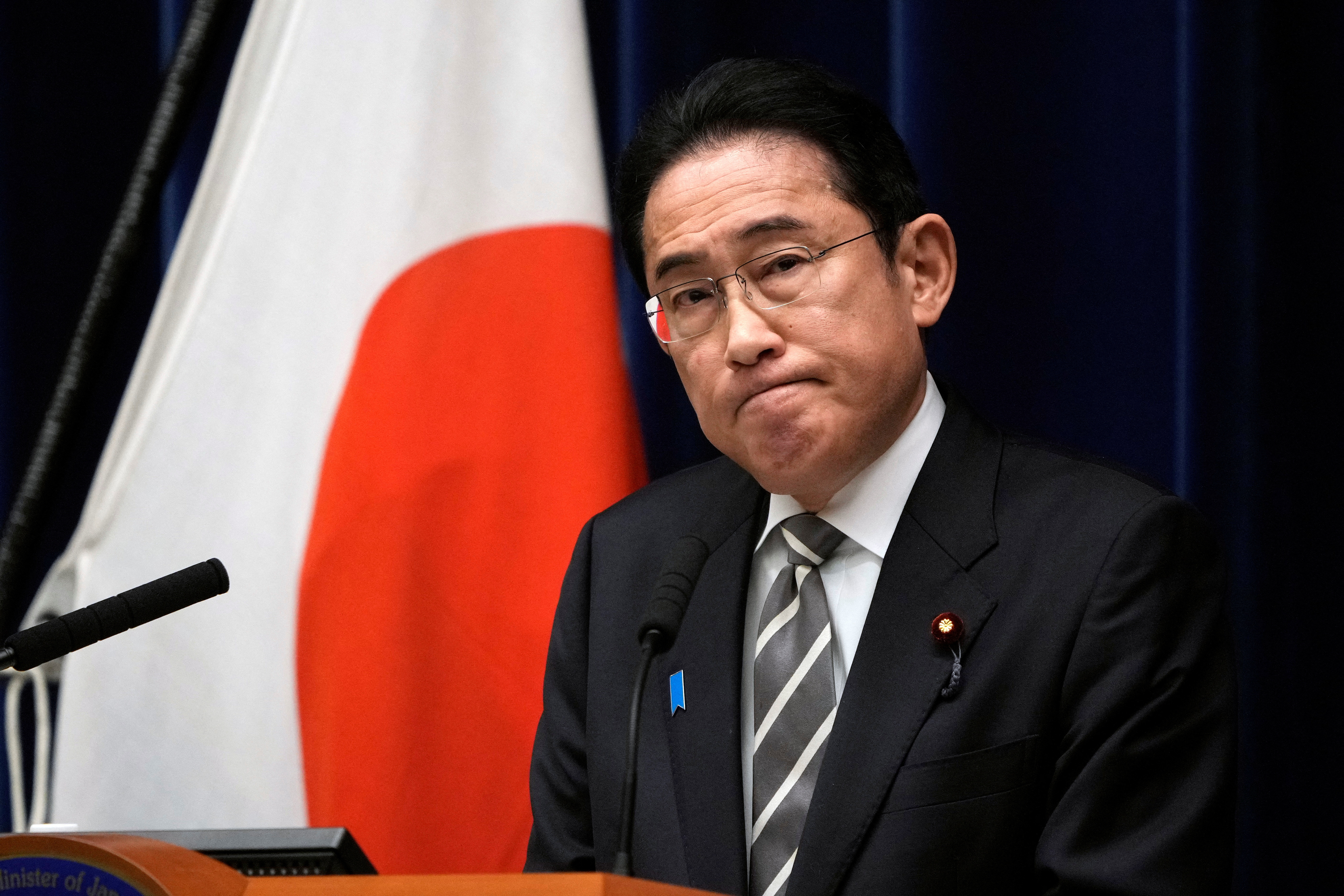 Press conference by Japan's Prime Minister Fumio Kishida, in Tokyo